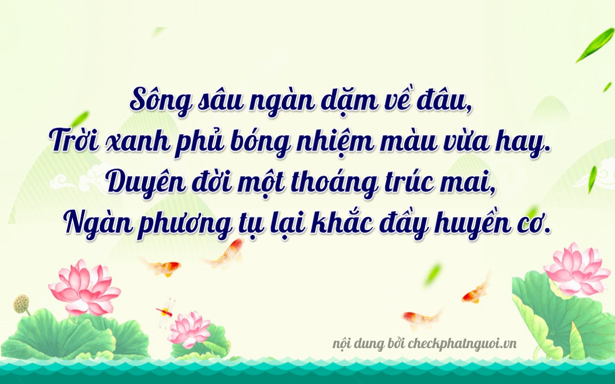 Bài thơ ý nghĩa cho <b>biển số 59HA-05981</b> tại website checkphatnguoi.vn