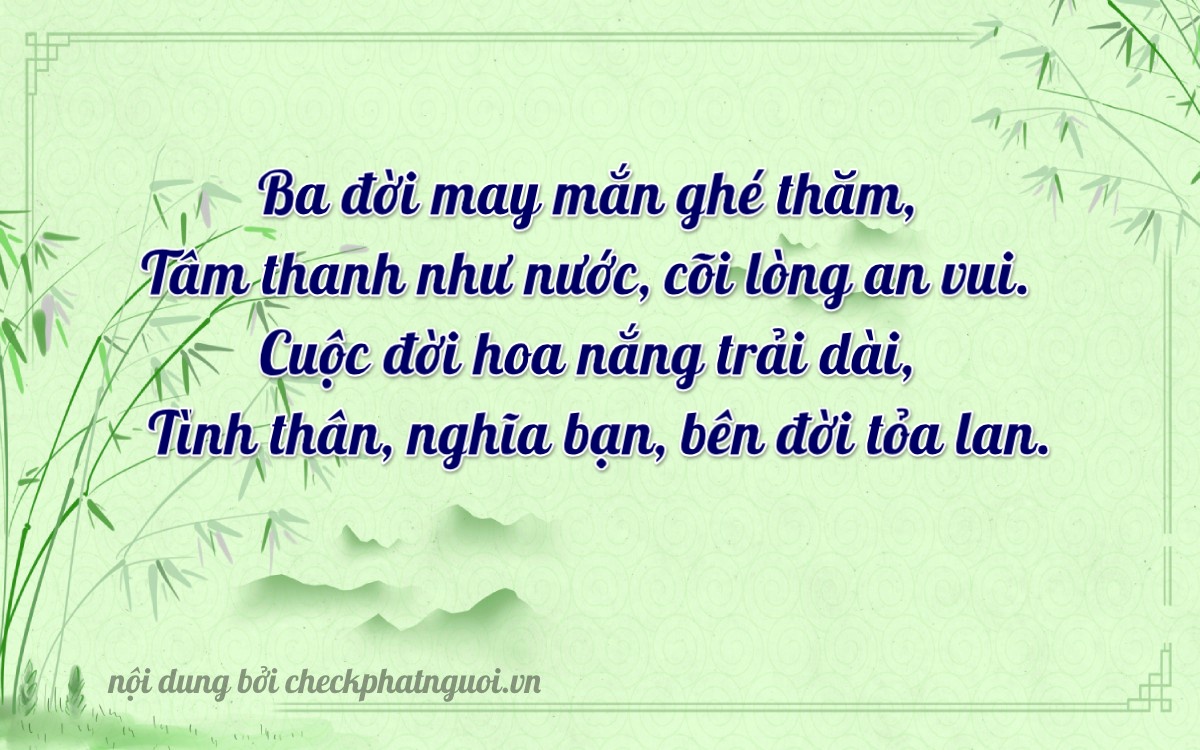 Bài thơ ý nghĩa cho <b>biển số 59K1-34594</b> tại website checkphatnguoi.vn
