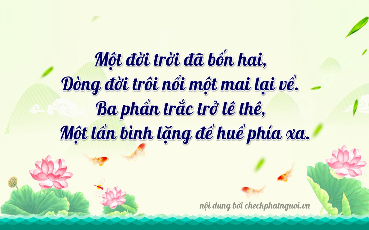 Bài thơ ý nghĩa cho <b>biển số 59K1-49341</b> tại website checkphatnguoi.vn