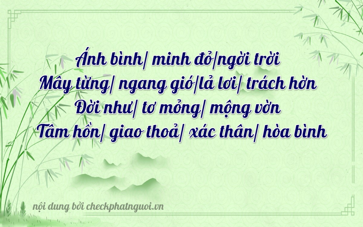 Bài thơ ý nghĩa cho <b>biển số 59K2-01967</b> tại website checkphatnguoi.vn