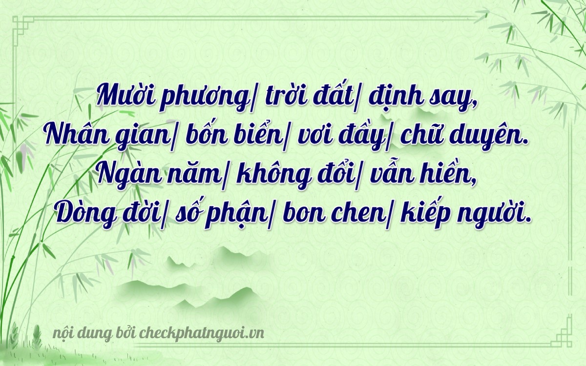 Bài thơ ý nghĩa cho <b>biển số 59K2-11040</b> tại website checkphatnguoi.vn
