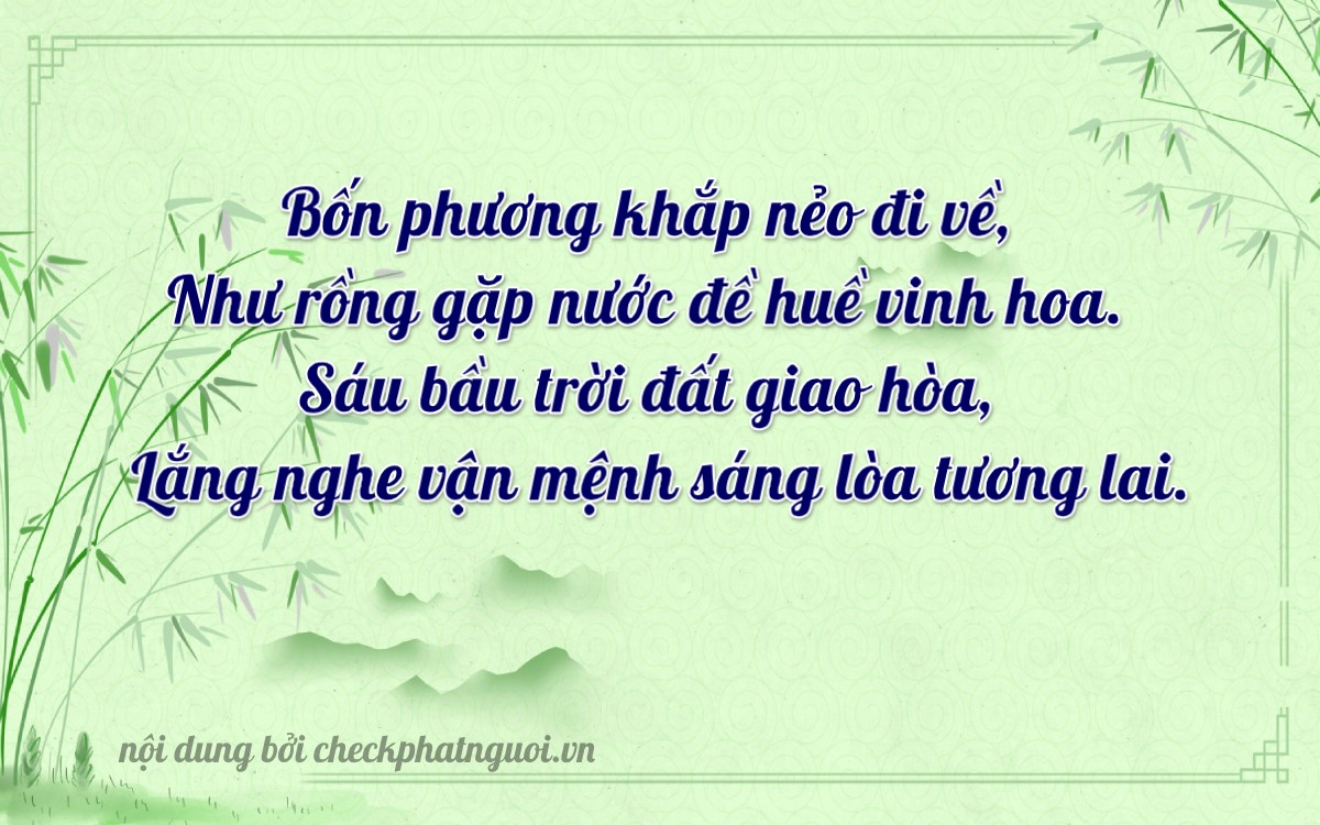 Bài thơ ý nghĩa cho <b>biển số 59K2-64306</b> tại website checkphatnguoi.vn