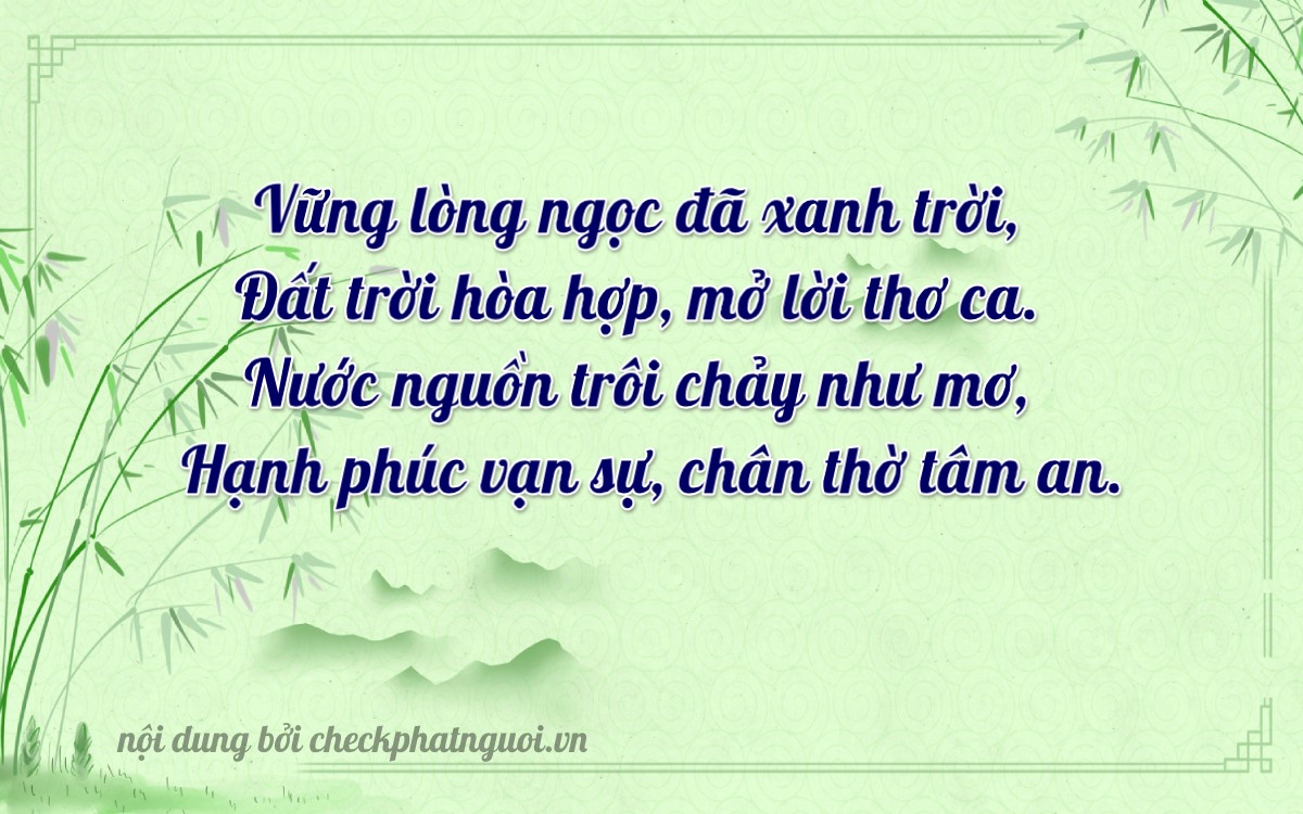 Bài thơ ý nghĩa cho <b>biển số 59KA-07488</b> tại website checkphatnguoi.vn