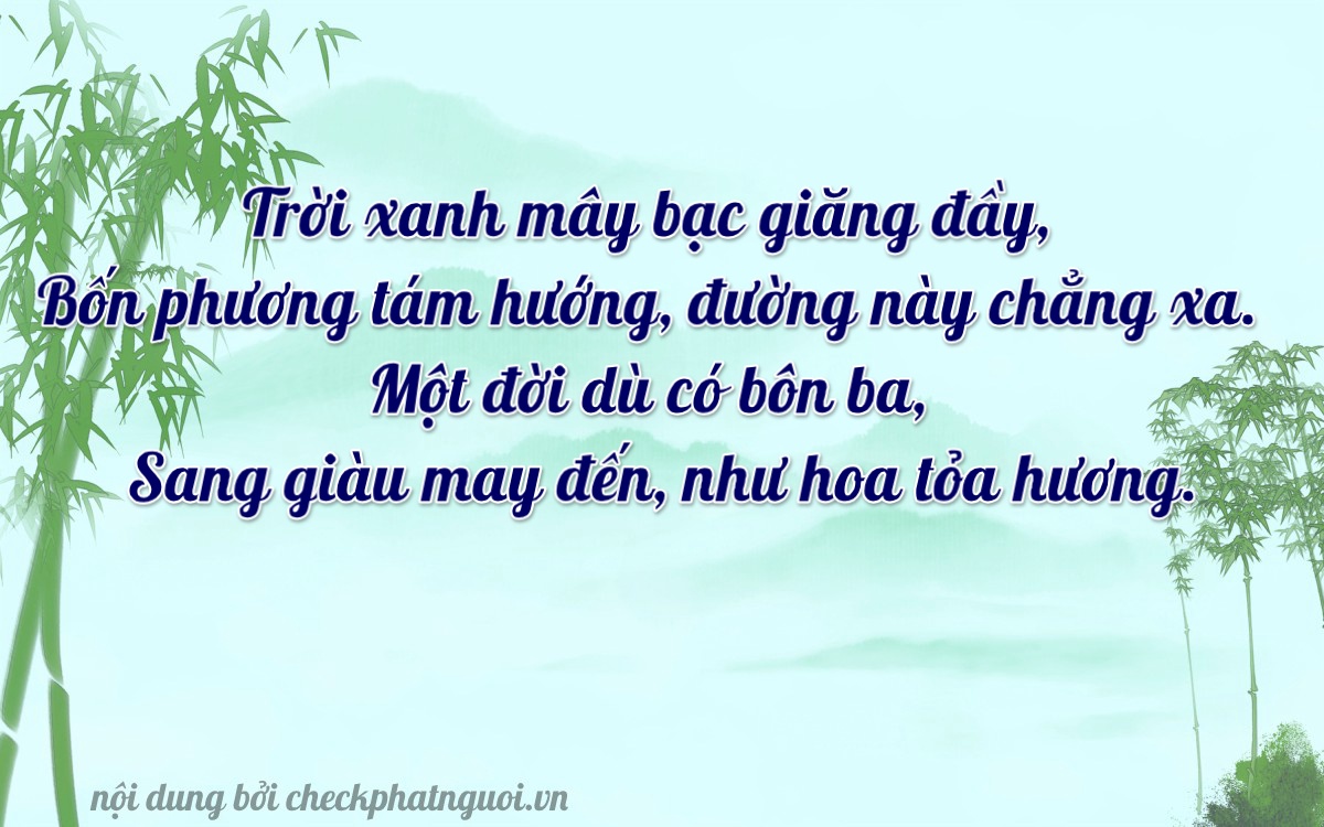 Bài thơ ý nghĩa cho <b>biển số 59KA-08412</b> tại website checkphatnguoi.vn