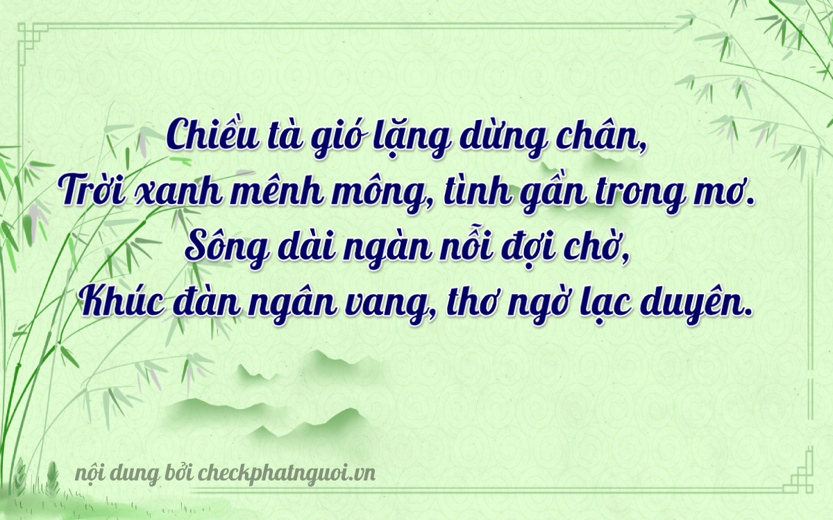 Bài thơ ý nghĩa cho <b>biển số 59KA-18739</b> tại website checkphatnguoi.vn
