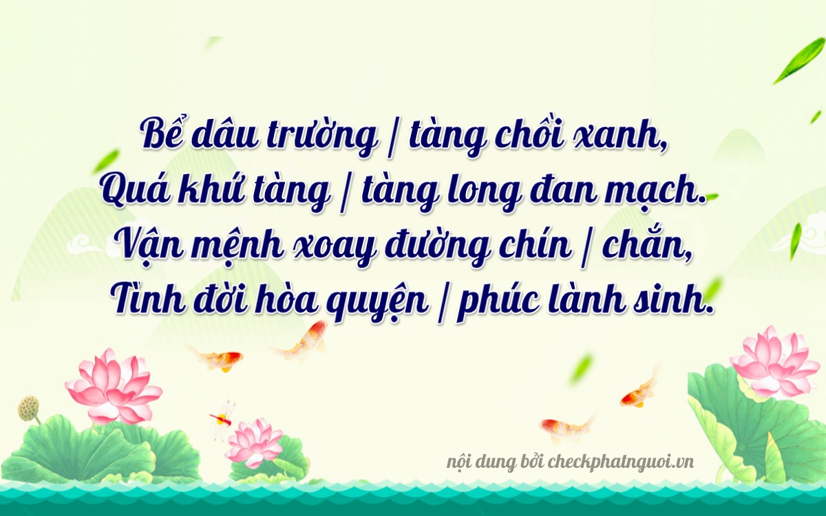 Bài thơ ý nghĩa cho <b>biển số 59L2-75041</b> tại website checkphatnguoi.vn