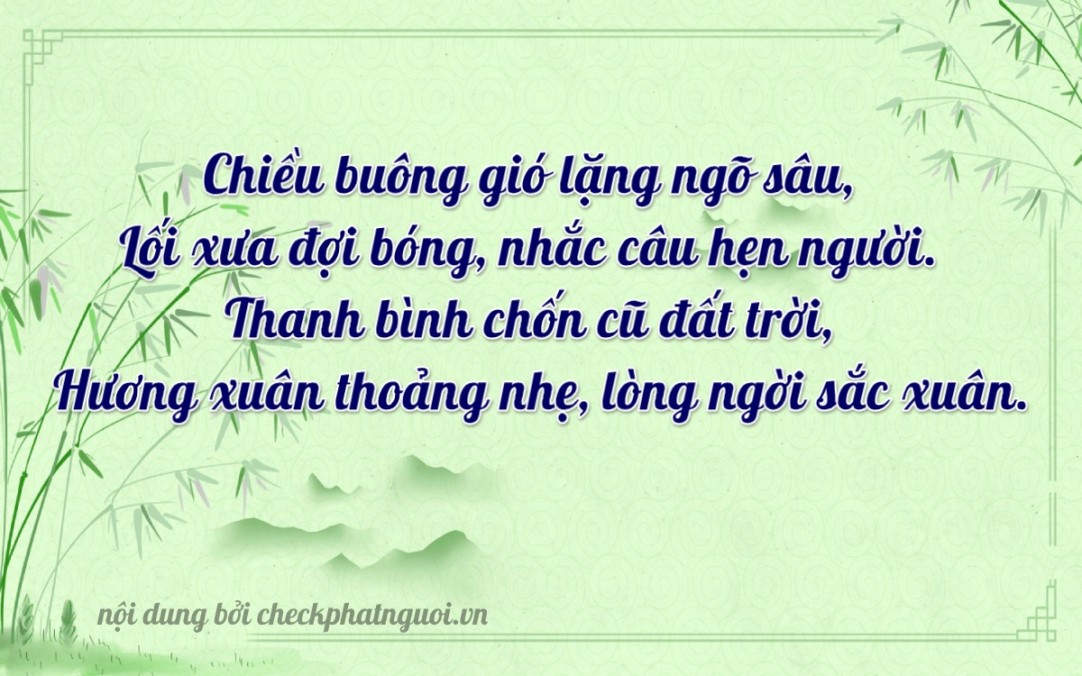 Bài thơ ý nghĩa cho <b>biển số 59L2-90654</b> tại website checkphatnguoi.vn