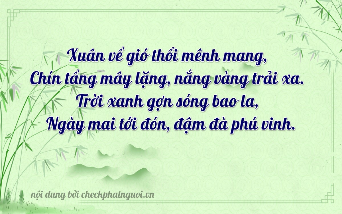 Bài thơ ý nghĩa cho <b>biển số 59L2-92311</b> tại website checkphatnguoi.vn