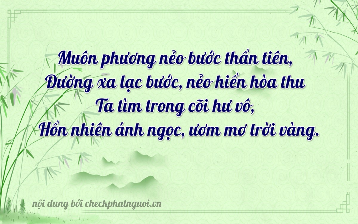 Bài thơ ý nghĩa cho <b>biển số 59L3-13833</b> tại website checkphatnguoi.vn