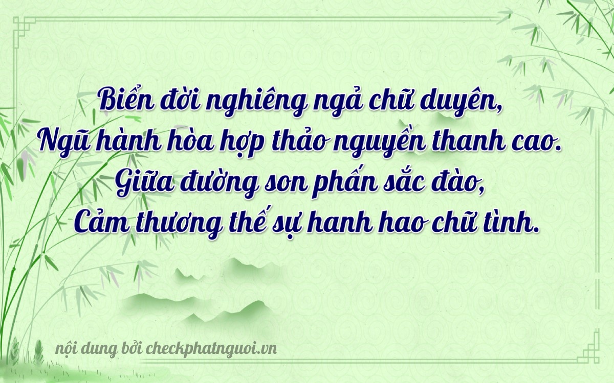 Bài thơ ý nghĩa cho <b>biển số 59L3-52390</b> tại website checkphatnguoi.vn