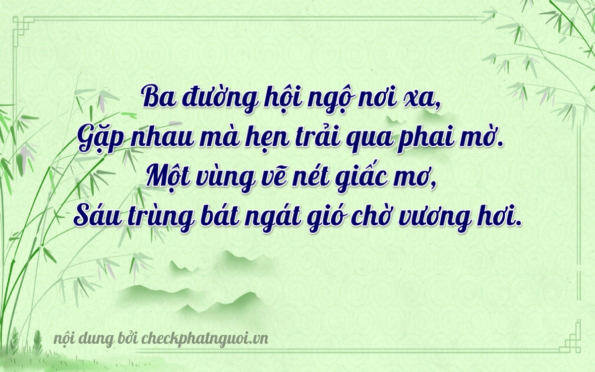 Bài thơ ý nghĩa cho <b>biển số 59M1-30169</b> tại website checkphatnguoi.vn