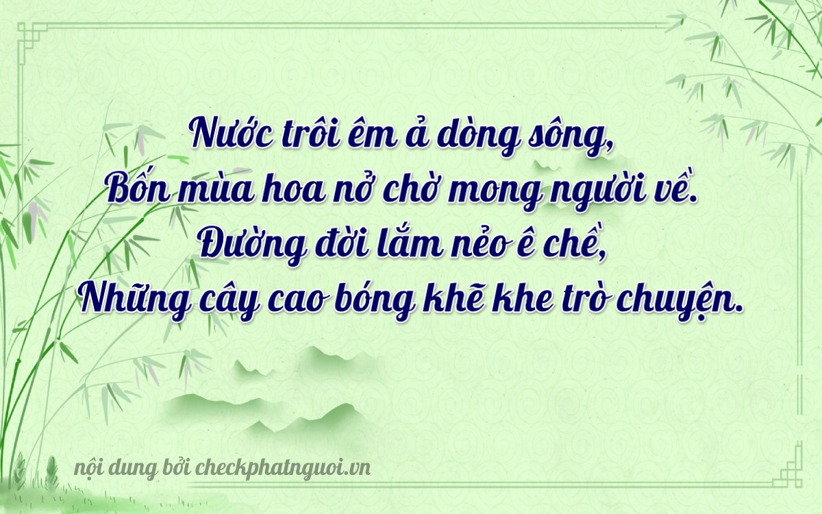 Bài thơ ý nghĩa cho <b>biển số 59M1-40869</b> tại website checkphatnguoi.vn