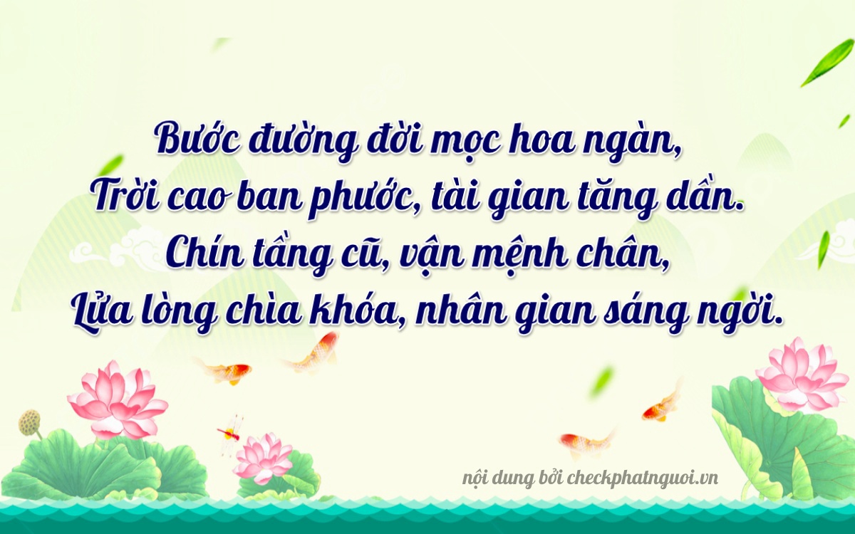 Bài thơ ý nghĩa cho <b>biển số 59M1-49935</b> tại website checkphatnguoi.vn