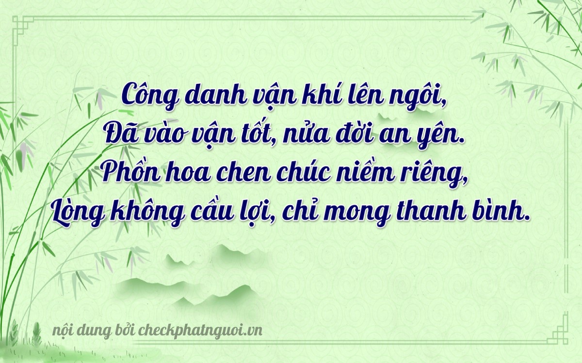 Bài thơ ý nghĩa cho <b>biển số 59M1-50050</b> tại website checkphatnguoi.vn