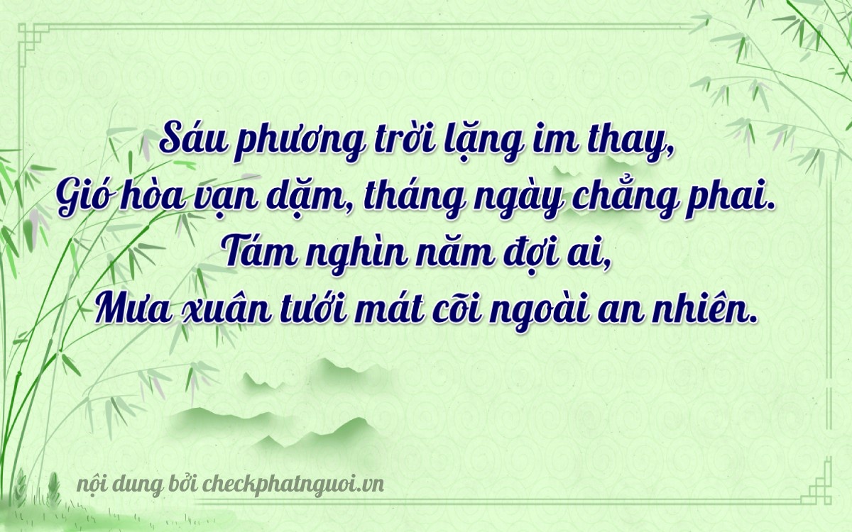 Bài thơ ý nghĩa cho <b>biển số 59M1-68050</b> tại website checkphatnguoi.vn