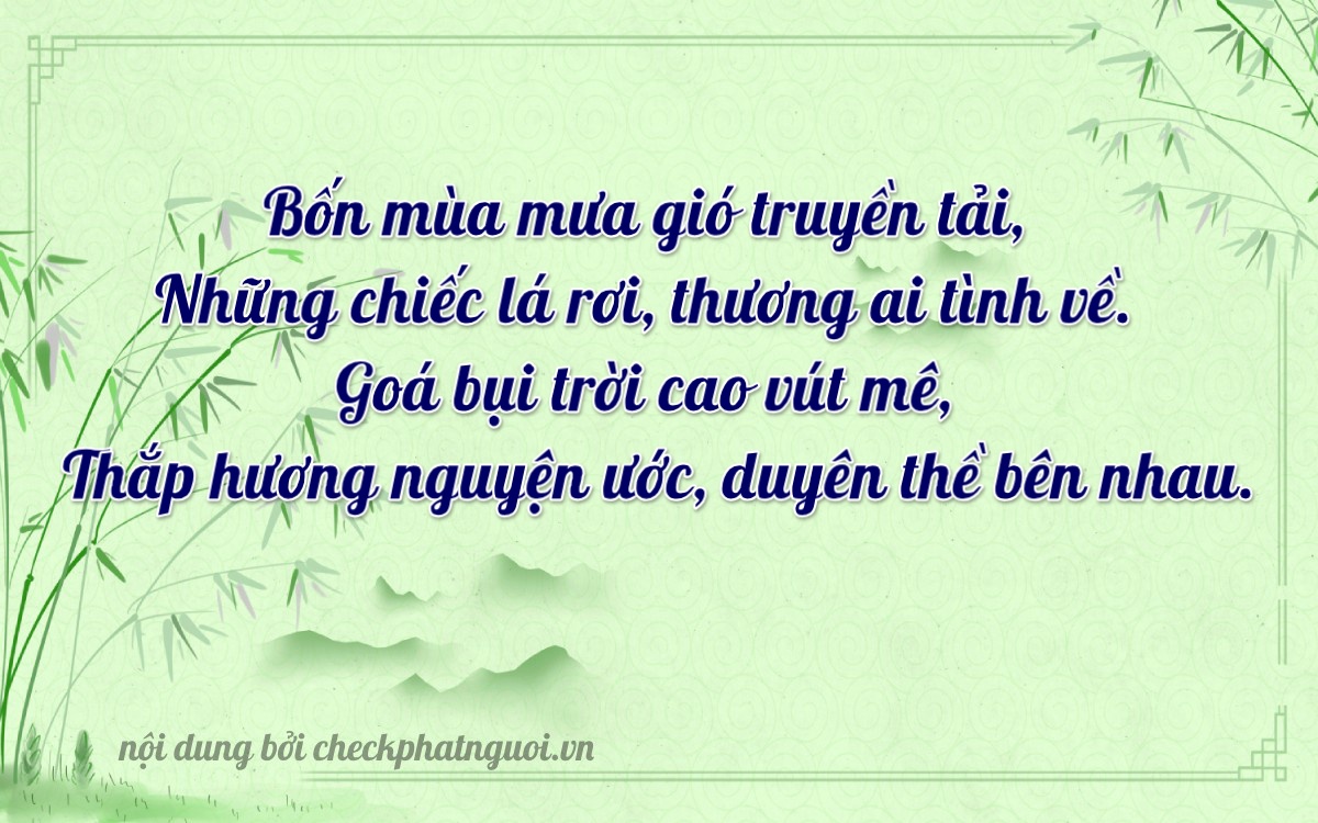 Bài thơ ý nghĩa cho <b>biển số 59M1-84737</b> tại website checkphatnguoi.vn