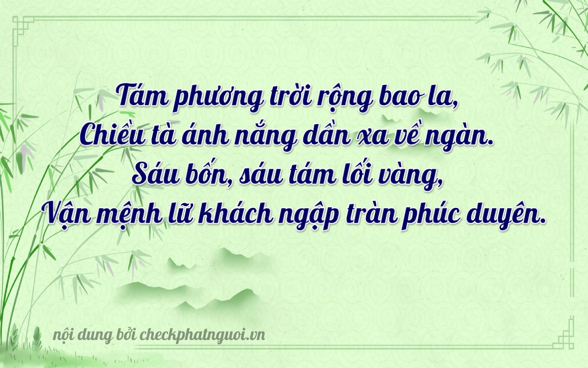 Bài thơ ý nghĩa cho <b>biển số 59M2-68868</b> tại website checkphatnguoi.vn