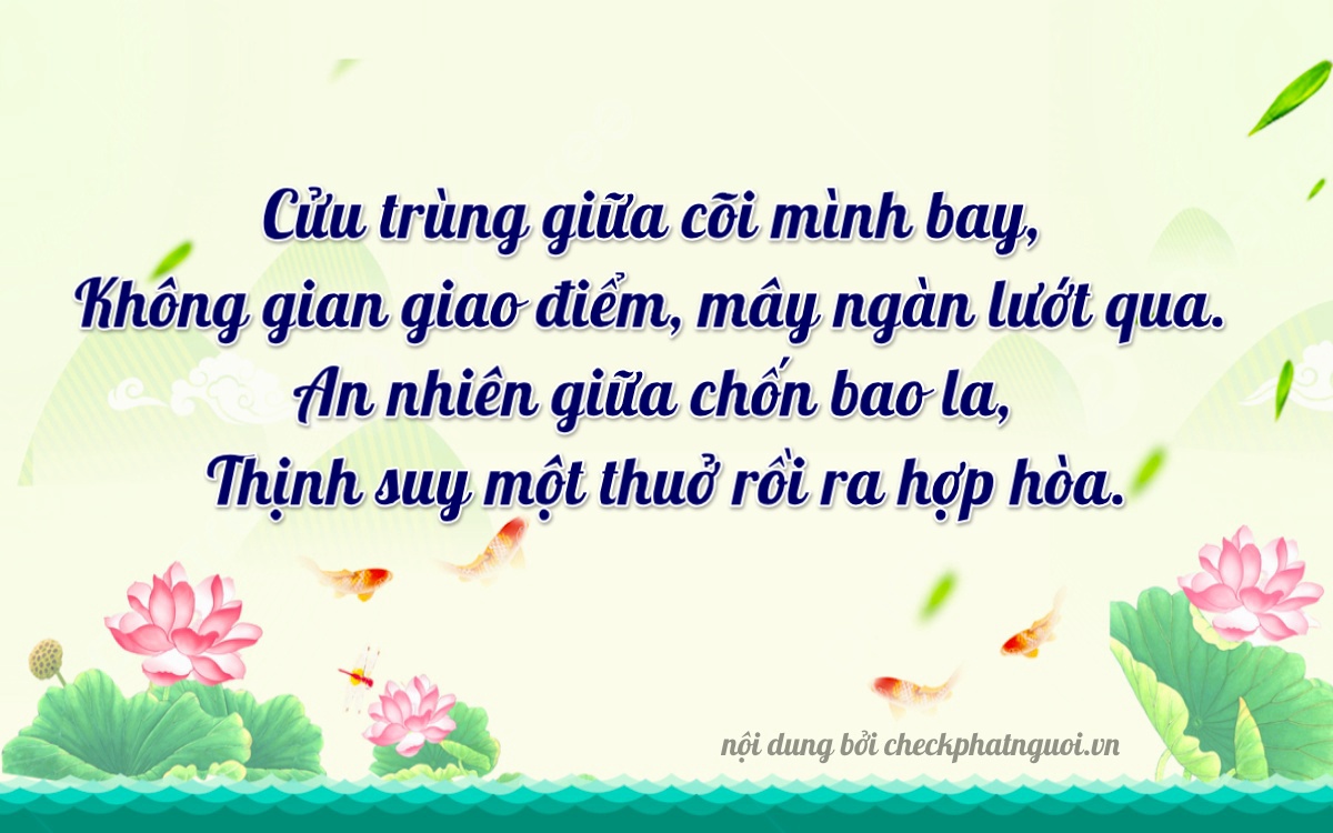 Bài thơ ý nghĩa cho <b>biển số 59N1-17775</b> tại website checkphatnguoi.vn