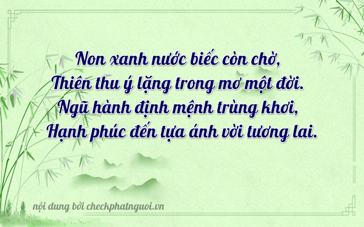 Bài thơ ý nghĩa cho <b>biển số 59N1-59594</b> tại website checkphatnguoi.vn