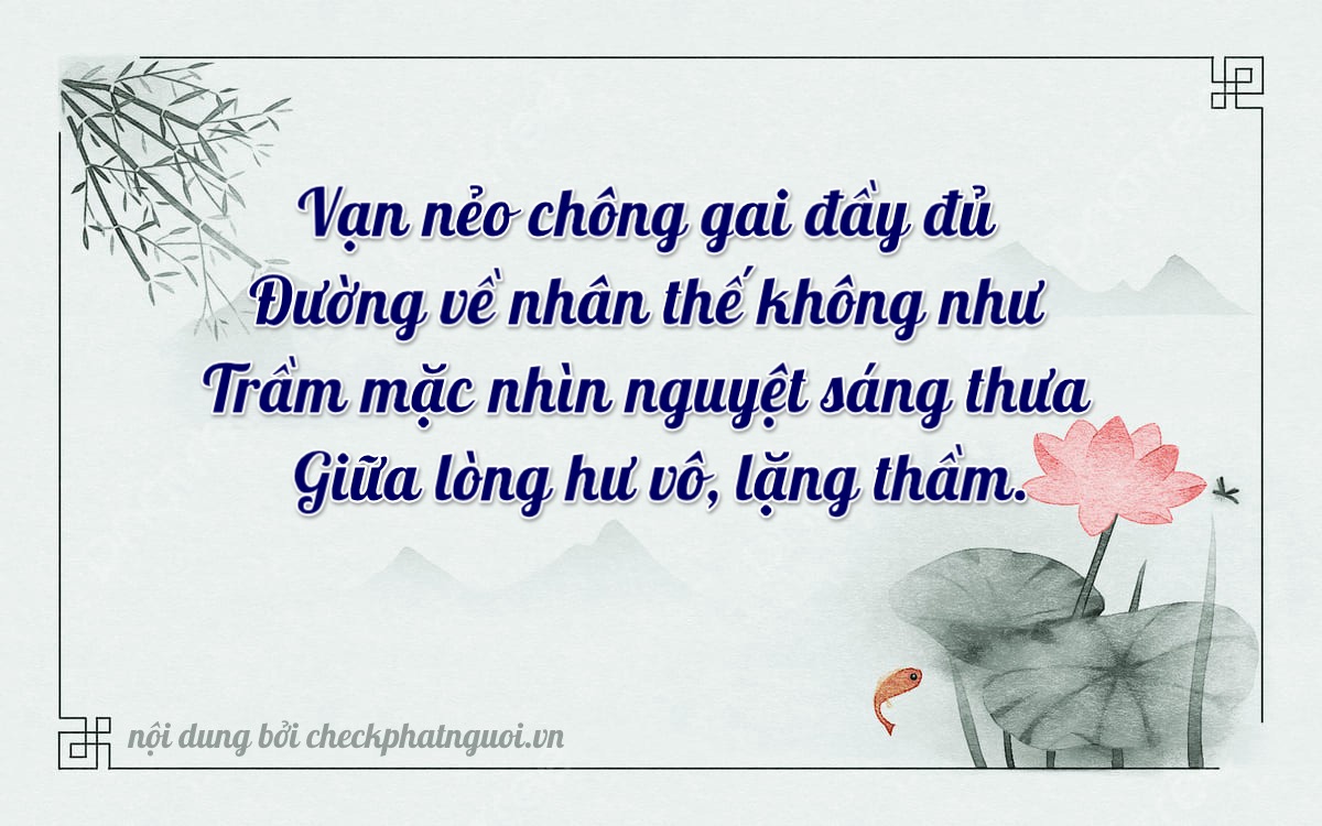 Bài thơ ý nghĩa cho <b>biển số 59N1-62373</b> tại website checkphatnguoi.vn
