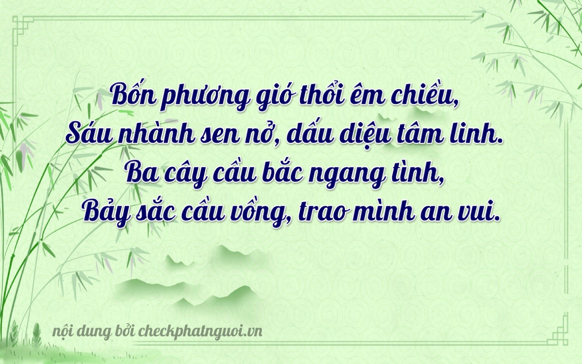 Bài thơ ý nghĩa cho <b>biển số 59N2-64337</b> tại website checkphatnguoi.vn