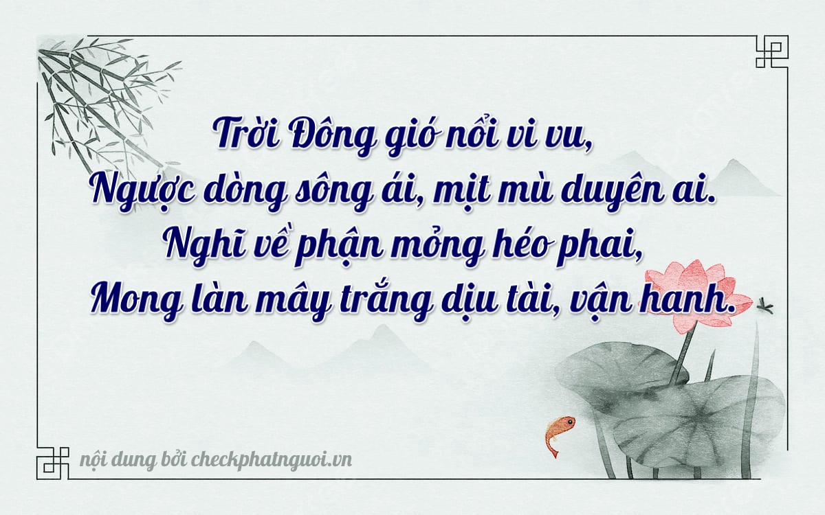 Bài thơ ý nghĩa cho <b>biển số 59N3-22523</b> tại website checkphatnguoi.vn