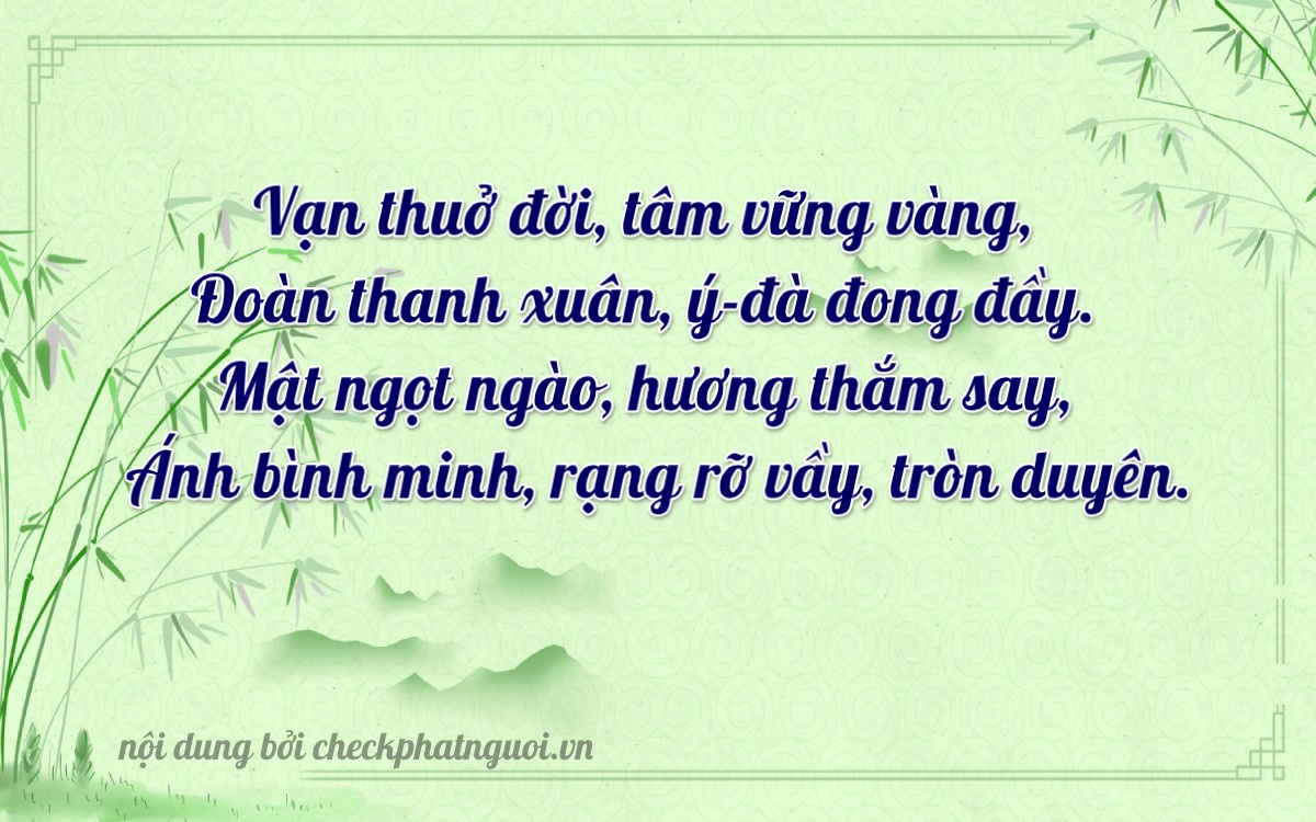 Bài thơ ý nghĩa cho <b>biển số 59N3-47218</b> tại website checkphatnguoi.vn