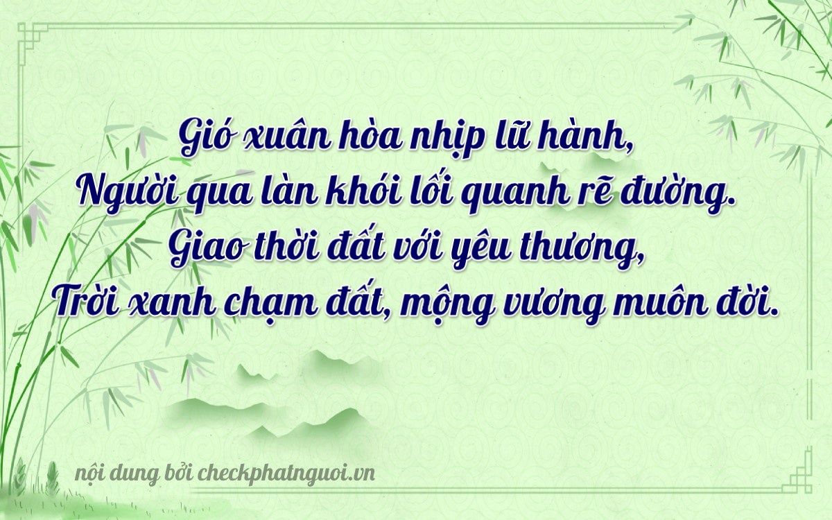 Bài thơ ý nghĩa cho <b>biển số 59N3-56163</b> tại website checkphatnguoi.vn
