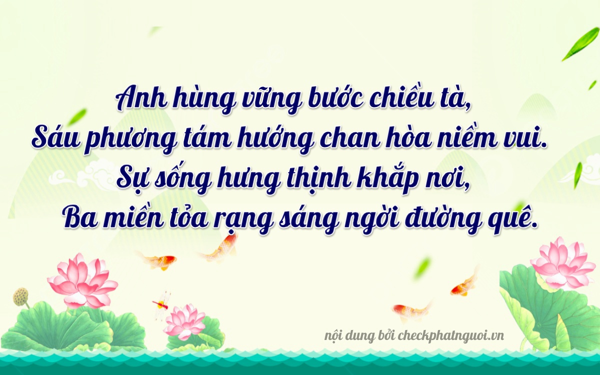 Bài thơ ý nghĩa cho <b>biển số 59N3-63353</b> tại website checkphatnguoi.vn