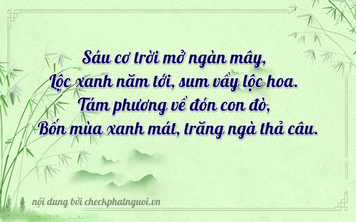 Bài thơ ý nghĩa cho <b>biển số 59NA-12684</b> tại website checkphatnguoi.vn