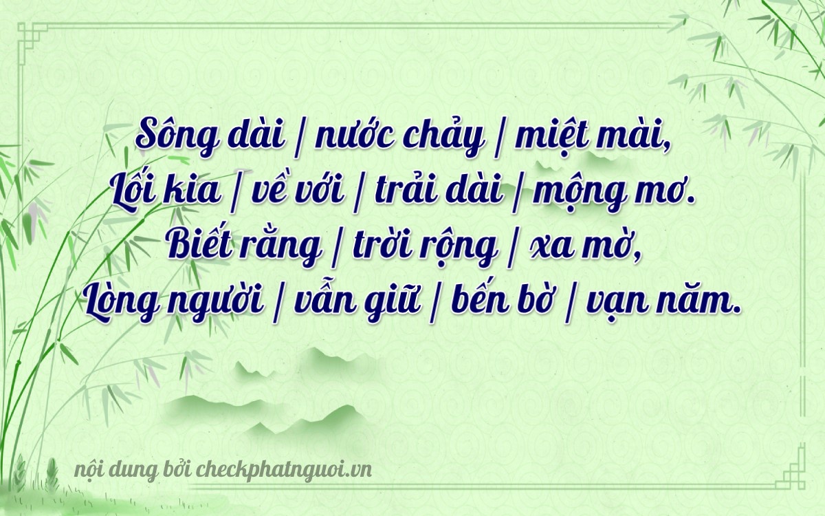 Bài thơ ý nghĩa cho <b>biển số 59NA-24396</b> tại website checkphatnguoi.vn