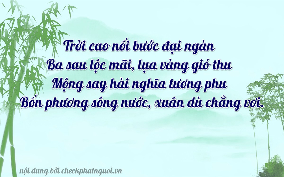 Bài thơ ý nghĩa cho <b>biển số 59PA-13506</b> tại website checkphatnguoi.vn