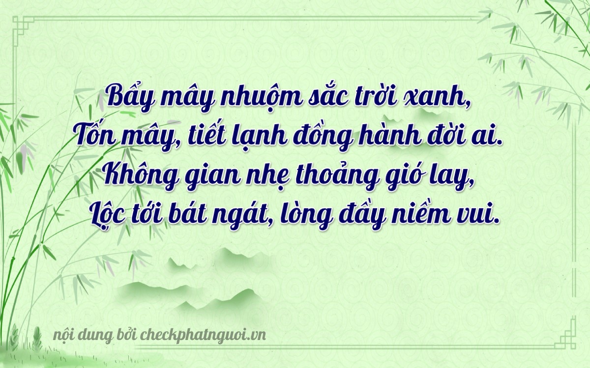 Bài thơ ý nghĩa cho <b>biển số 59S1-74098</b> tại website checkphatnguoi.vn