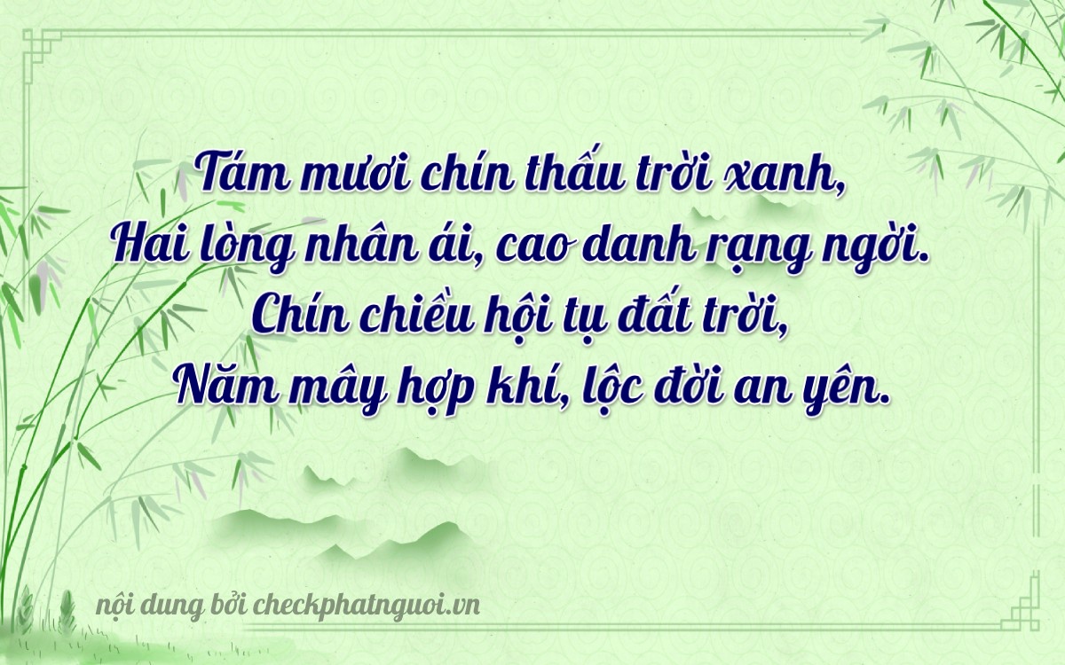 Bài thơ ý nghĩa cho <b>biển số 59S2-89295</b> tại website checkphatnguoi.vn