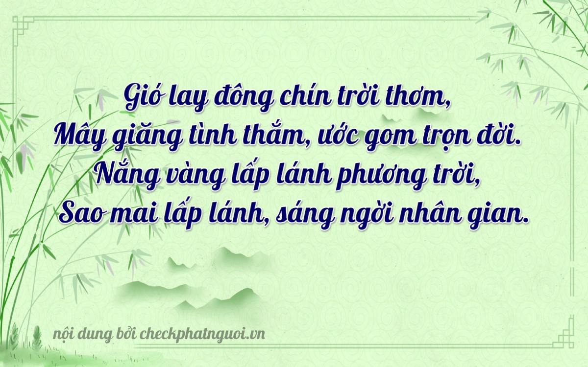 Bài thơ ý nghĩa cho <b>biển số 59S3-04245</b> tại website checkphatnguoi.vn