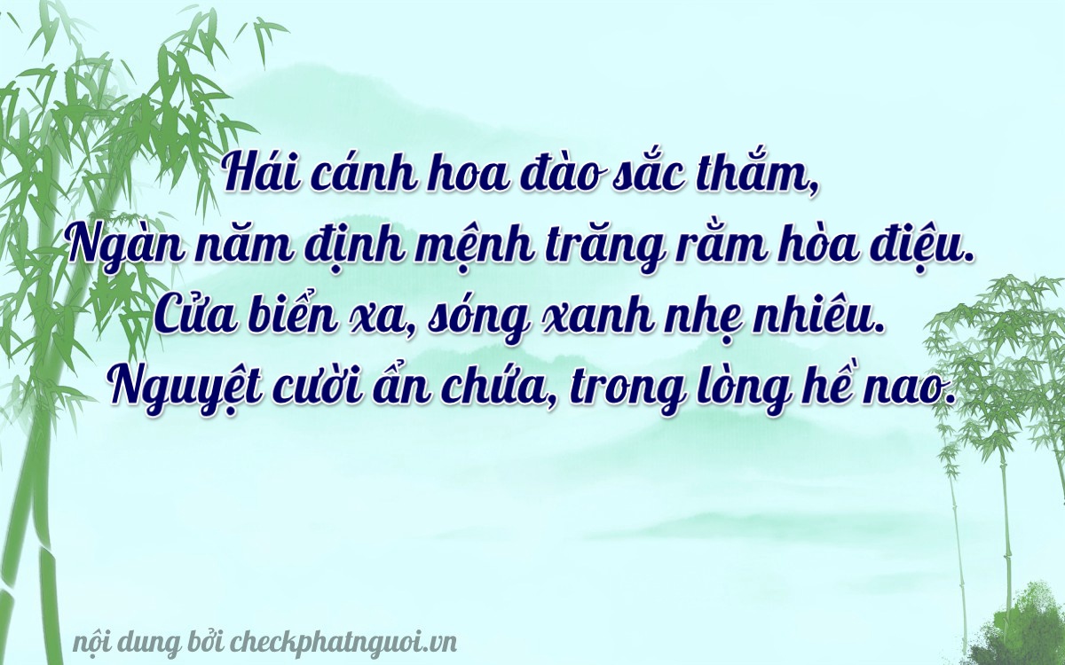 Bài thơ ý nghĩa cho <b>biển số 59S3-22825</b> tại website checkphatnguoi.vn