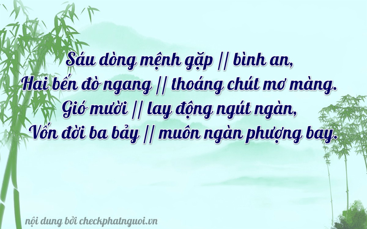 Bài thơ ý nghĩa cho <b>biển số 59S3-66913</b> tại website checkphatnguoi.vn