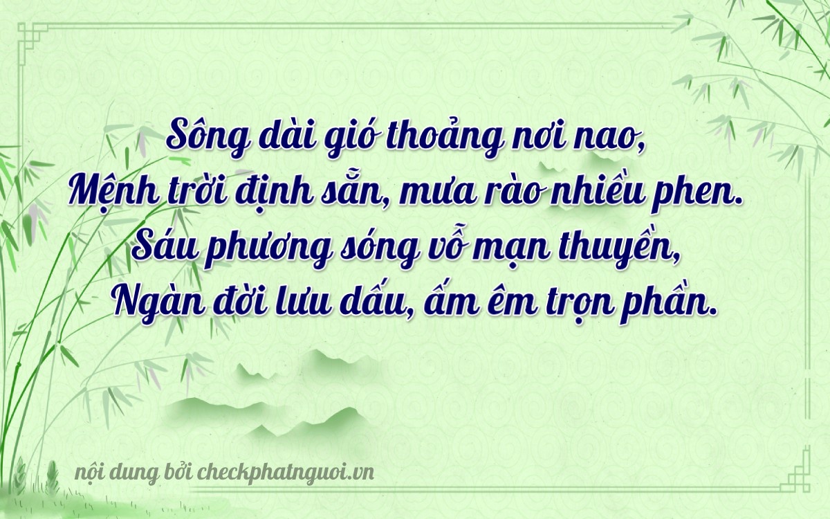 Bài thơ ý nghĩa cho <b>biển số 59SA-10820</b> tại website checkphatnguoi.vn
