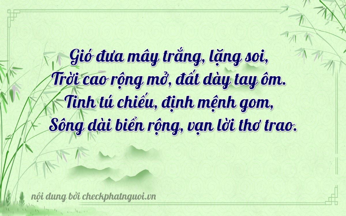 Bài thơ ý nghĩa cho <b>biển số 59T1-45679</b> tại website checkphatnguoi.vn