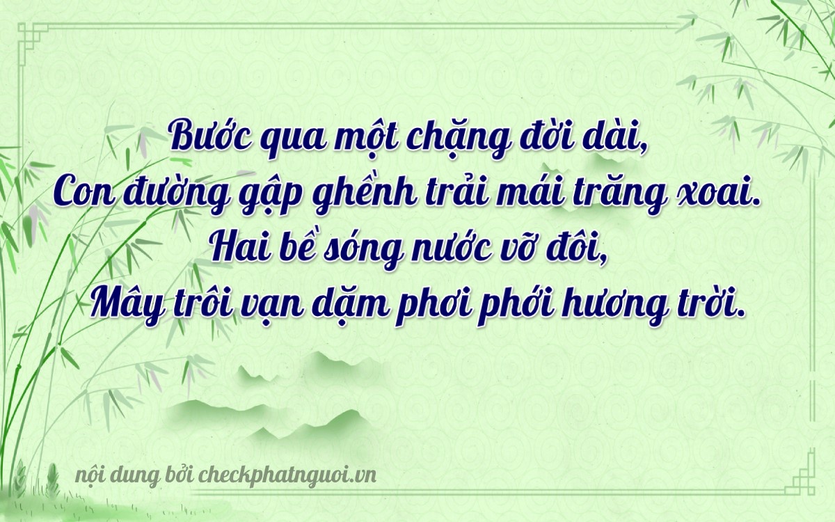Bài thơ ý nghĩa cho <b>biển số 59T1-68655</b> tại website checkphatnguoi.vn