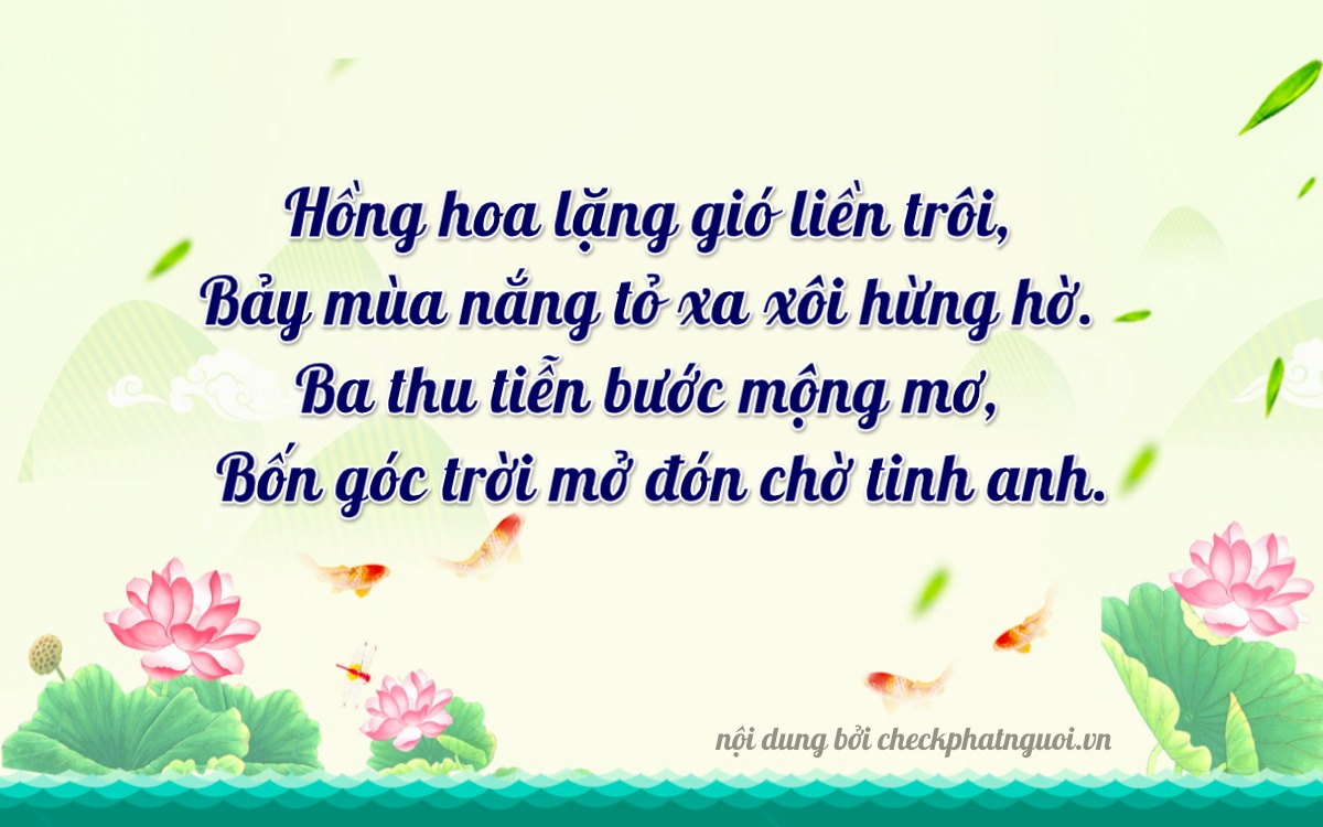 Bài thơ ý nghĩa cho <b>biển số 59T1-73475</b> tại website checkphatnguoi.vn