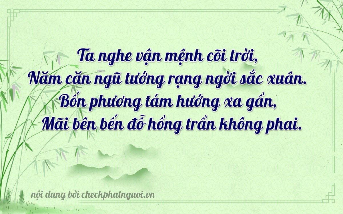 Bài thơ ý nghĩa cho <b>biển số 59T2-58204</b> tại website checkphatnguoi.vn