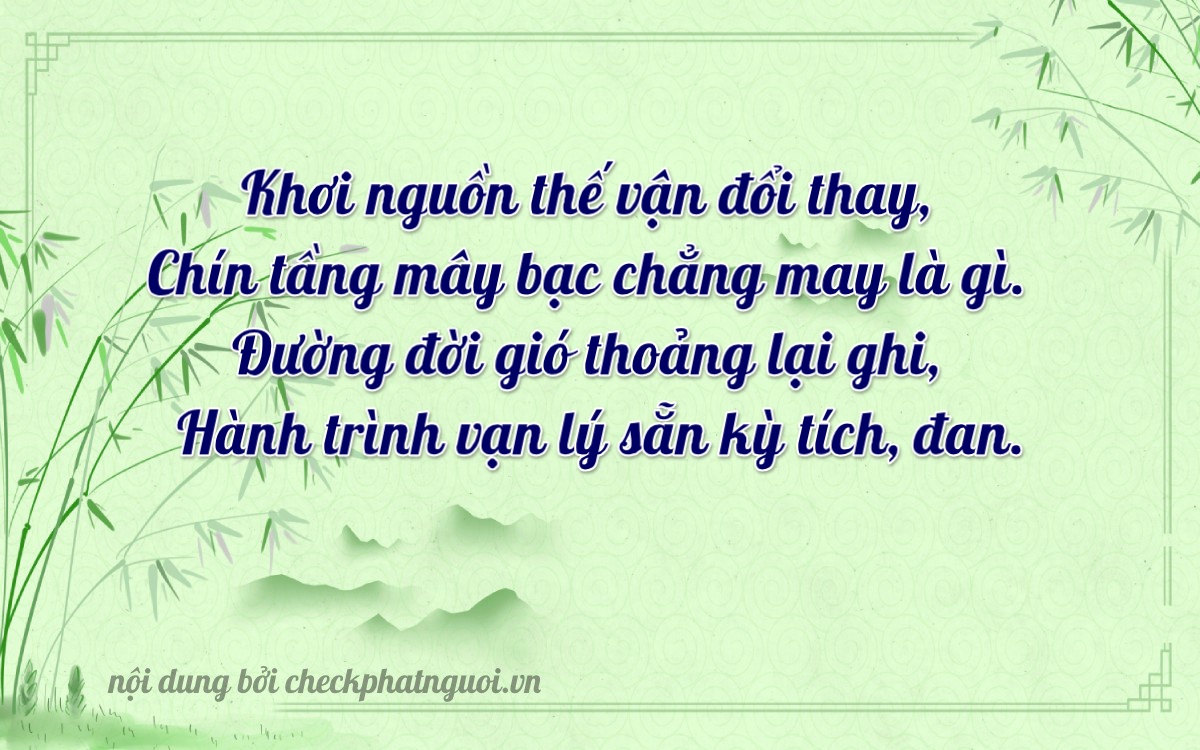 Bài thơ ý nghĩa cho <b>biển số 59TA-01923</b> tại website checkphatnguoi.vn