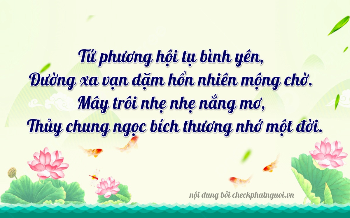 Bài thơ ý nghĩa cho <b>biển số 59TA-04692</b> tại website checkphatnguoi.vn