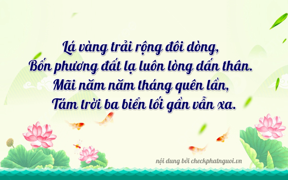 Bài thơ ý nghĩa cho <b>biển số 59U1-41983</b> tại website checkphatnguoi.vn