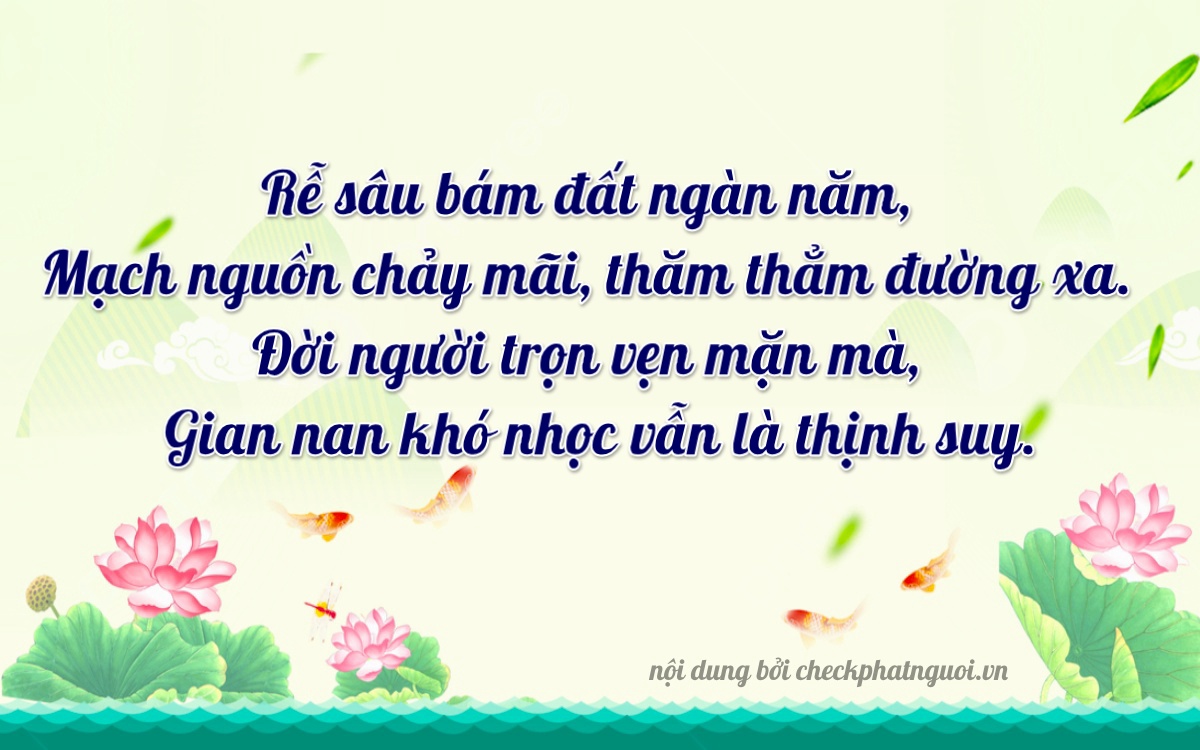 Bài thơ ý nghĩa cho <b>biển số 59UA-12753</b> tại website checkphatnguoi.vn