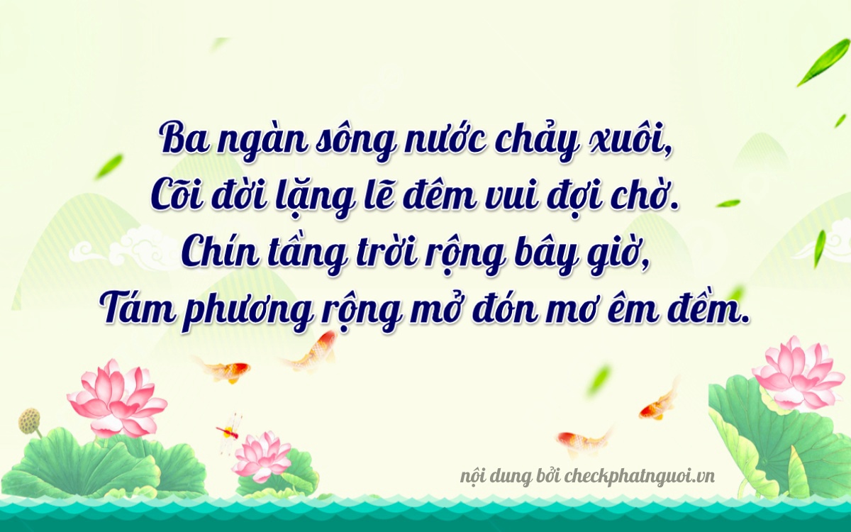 Bài thơ ý nghĩa cho <b>biển số 59V2-30398</b> tại website checkphatnguoi.vn