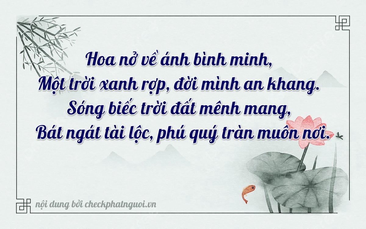 Bài thơ ý nghĩa cho <b>biển số 59V3-11832</b> tại website checkphatnguoi.vn