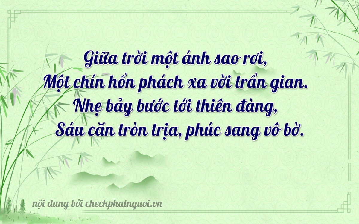 Bài thơ ý nghĩa cho <b>biển số 59V3-13967</b> tại website checkphatnguoi.vn