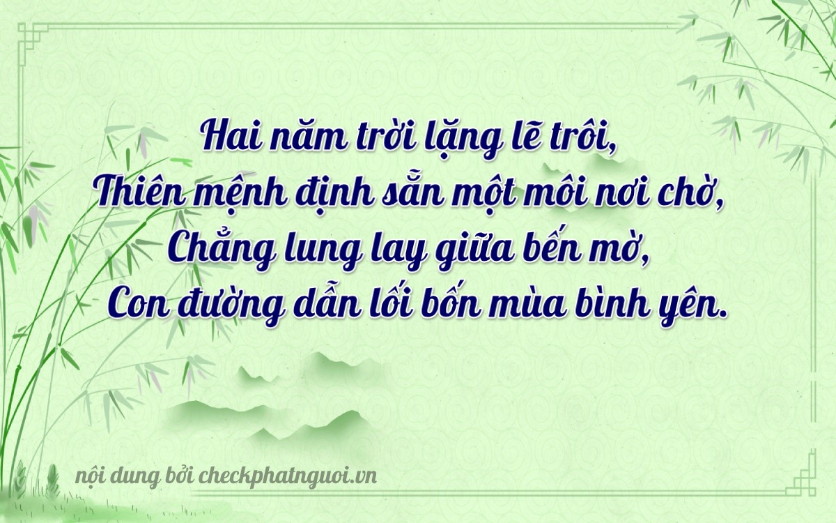 Bài thơ ý nghĩa cho <b>biển số 59V3-32026</b> tại website checkphatnguoi.vn